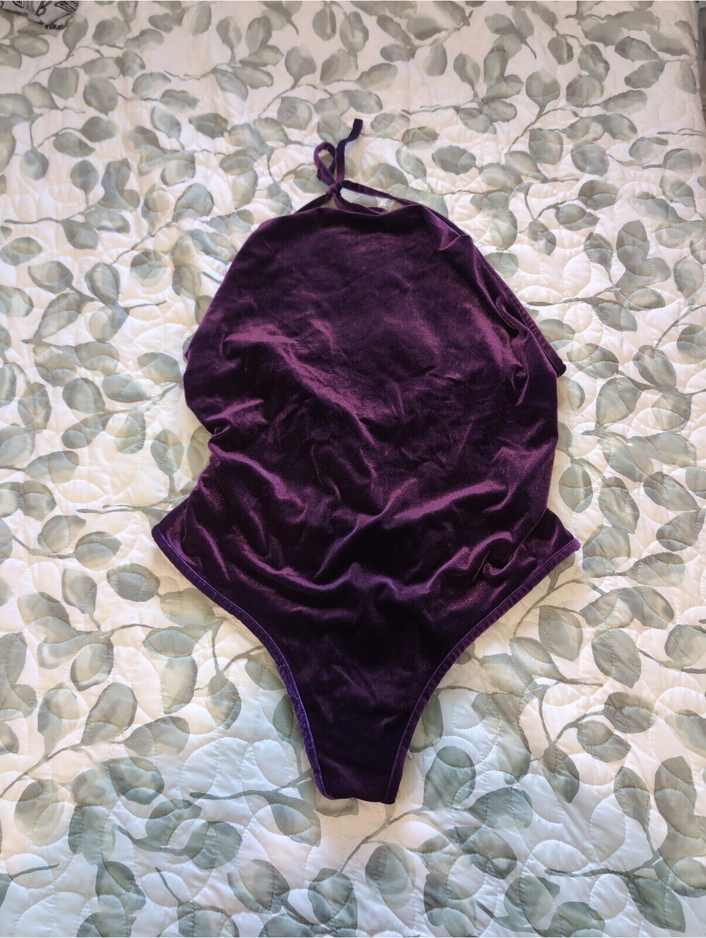 4X purple velvet festival whimsy goth bodysuit